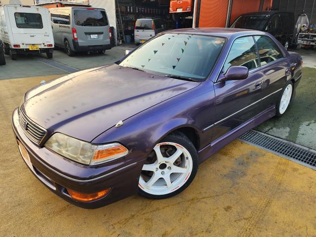 マークII ツアラーV 公認5MT ブリッツニュルスペックマフラー 車高調 社外18AWWエアバック サイドエアバック ABS HID 社外エアロ(3枚目)