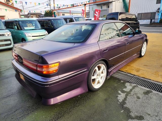 マークII ツアラーV 公認5MT ブリッツニュルスペックマフラー 車高調 社外18AWWエアバック サイドエアバック ABS HID 社外エアロ(5枚目)