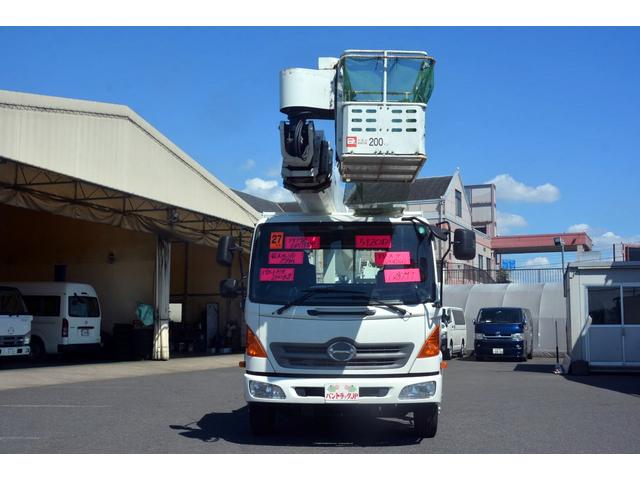 高所作業車 アイチ製 27m 鉄製バケット 荷重200kg 6速MT バケット2人乗り フォグランプ 左電動格納ミラー 坂道発進補助 ETC チョーク パワーモード アイドルアップ 輪留めホルダー 敷板入れ(3枚目)