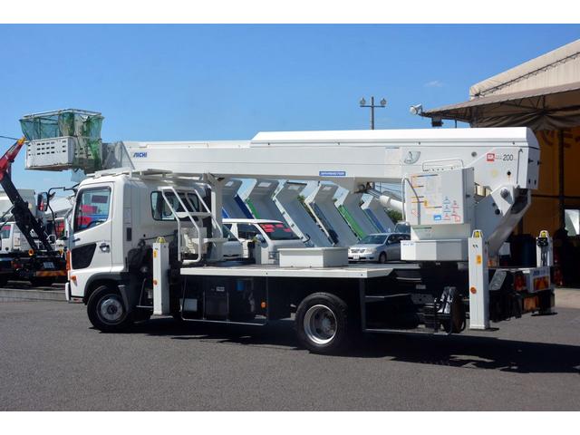 高所作業車 アイチ製 27m 鉄製バケット 荷重200kg 6速MT バケット2人乗り フォグランプ 左電動格納ミラー 坂道発進補助 ETC チョーク パワーモード アイドルアップ 輪留めホルダー 敷板入れ(8枚目)