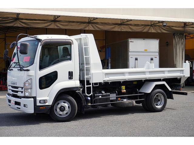 フォワード ４トン　ローダーダンプ　花見台製　三方開　２．７トン積　ベッドレス　積載２７００ｋｇ　ダンプピン　鳥居ラダー　鳥居アングル補強　荷台アングル付　坂道発進補助　ＥＴＣ　６速ＭＴ（8枚目）