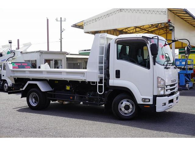 フォワード ４トン　ローダーダンプ　花見台製　三方開　２．７トン積　ベッドレス　積載２７００ｋｇ　ダンプピン　鳥居ラダー　鳥居アングル補強　荷台アングル付　坂道発進補助　ＥＴＣ　６速ＭＴ（10枚目）