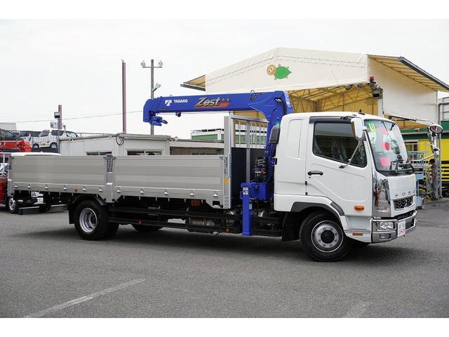ファイター 増トン　ワイド　ベッド付　４段クレーン　６ｍ長　ラジコン　積載７５００ｋｇ　タダノ製　アルミブロック　五方開　ラジコン　フックイン　２．９３ｔ吊　角足　差違いアウトリガー　坂道発進補助　ＥＴＣ２．０　メッキ　オートエアコン　リーフサス　６速ＭＴ（8枚目）