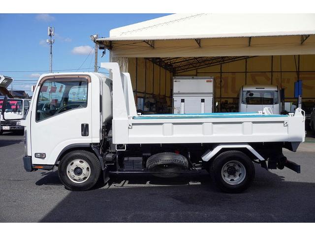 エルフトラック ワイド 強化 ローダーダンプ 3.8トン積 手動コボレーン 新明和製 一方開 積載3800kg ETC ダンプピン 壁面フック5対 坂道発進補助 キーレス 6速MT(3枚目)