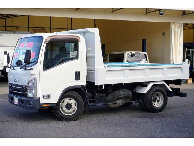 エルフトラック ワイド 強化 ローダーダンプ 3.8トン積 手動コボレーン 新明和製 一方開 積載3800kg ETC ダンプピン 壁面フック5対 坂道発進補助 キーレス 6速MT(5枚目)