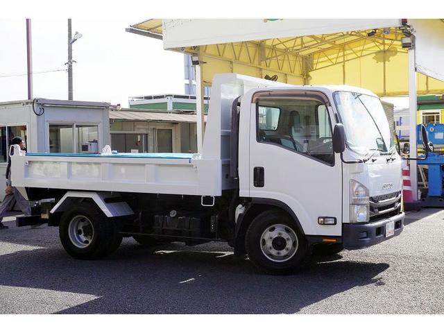 エルフトラック ワイド 強化 ローダーダンプ 3.8トン積 手動コボレーン 新明和製 一方開 積載3800kg ETC ダンプピン 壁面フック5対 坂道発進補助 キーレス 6速MT(6枚目)