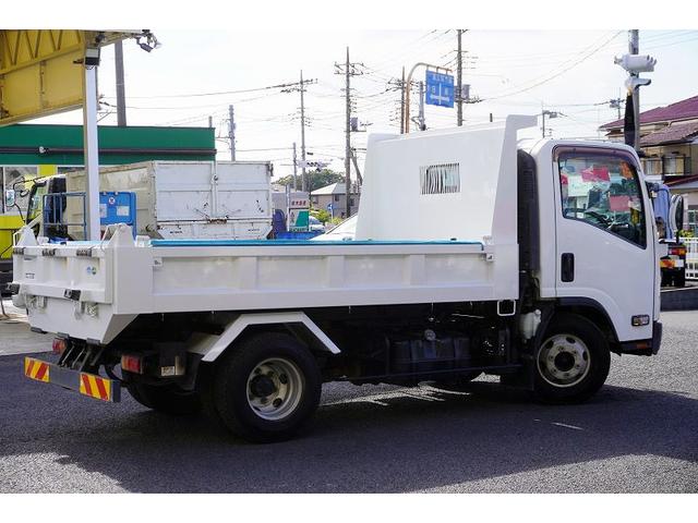 エルフトラック ワイド 強化 ローダーダンプ 3.8トン積 手動コボレーン 新明和製 一方開 積載3800kg ETC ダンプピン 壁面フック5対 坂道発進補助 キーレス 6速MT(8枚目)