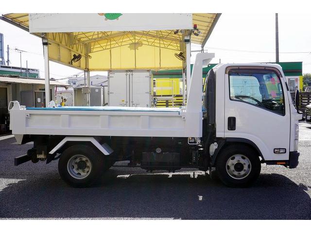 エルフトラック ワイド 強化 ローダーダンプ 3.8トン積 手動コボレーン 新明和製 一方開 積載3800kg ETC ダンプピン 壁面フック5対 坂道発進補助 キーレス 6速MT(9枚目)