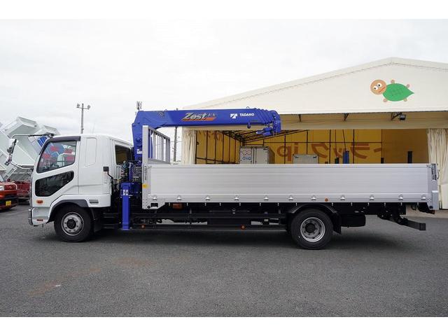 ファイター 増トン　ワイド　５段クレーン　７．２トン積　６ｍ長　ラジコン　ベッド付　積載７２００ｋｇ　タダノ製　アルミブロック　フックイン　２．９３ｔ吊　角足　ＥＴＣ２．０　坂道発進補助　オートエアコン　リーフサス　メッキ　６速ＭＴ（3枚目）