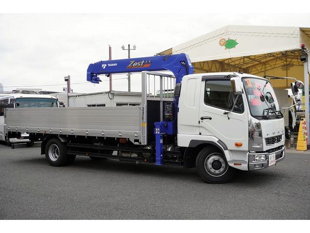 ファイター 増トン　ワイド　５段クレーン　７．２トン積　６ｍ長　ラジコン　ベッド付　積載７２００ｋｇ　タダノ製　アルミブロック　フックイン　２．９３ｔ吊　角足　ＥＴＣ２．０　坂道発進補助　オートエアコン　リーフサス　メッキ　６速ＭＴ（8枚目）
