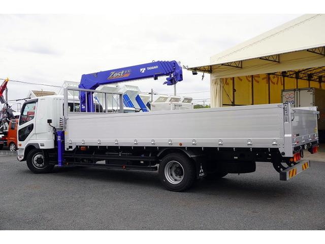 ファイター 増トン　ワイド　５段クレーン　７．２トン積　６ｍ長　ラジコン　ベッド付　積載７２００ｋｇ　タダノ製　アルミブロック　フックイン　２．９３ｔ吊　角足　ＥＴＣ２．０　坂道発進補助　オートエアコン　リーフサス　メッキ　６速ＭＴ（9枚目）
