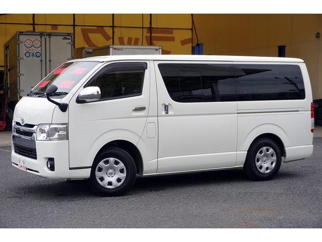 ハイエースバン スーパーＧＬ　ガソリン　５人乗　和光工業製パワーゲート　ロング　５ドア　荷台板張り　床フック　バックカメラ　社外ナビ　ＥＴＣ　小窓　電格ミラー　イージークローザー　オートエアコン　ワンオーナー　ＡＴ　リフト（5枚目）