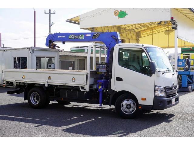 ダイナトラック ワイドロング　４段クレーン　２トン積　ラジコン　２．６３ｔ吊　積載２０００ｋｇ　タダノ製　フックイン　セイコーラック　鳥居下部鉄板張り　ロープ穴３対　ＥＴＣ　５速ＭＴ（5枚目）