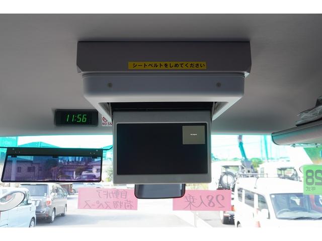 メルファ 観光バス 28人乗 スイング自動ドア トランク 荷室スペース 2ドア モケットシート リクライニング 小型トランク エアサス 後席モニター 冷蔵庫 マイク オートエアコン バックカメラ ルームラック ETC メッキホイールライナー AT ガイド席 フルセグTV(19枚目)