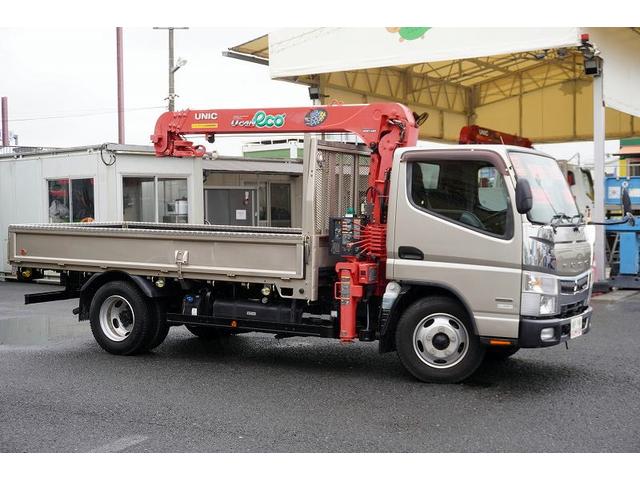 キャンター カスタム ロング 4段クレーン ラジコン 2.63t吊 2t 標準幅 積載2000kg 古河ユニック製 フックイン セイコーラック 鳥居工具箱 鳥居上部金網張り アオリ上部プロテクター付 左電格ミラー バックカメラ ETC フォグランプ カゴ 5速MT 2トン(7枚目)