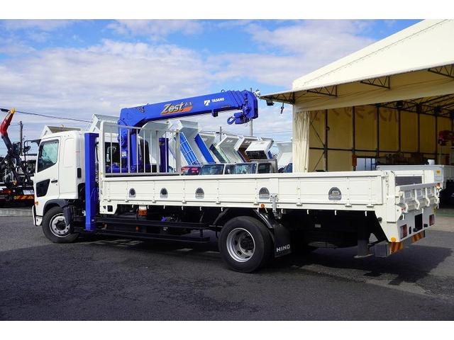 ヒノレンジャー 増トン ベッド付 4段セルフクレーン 7.4トン積 ラジコン 標準幅 積載7400kg タダノ製 ハイジャッキ アユミ板掛け フックイン 2.93t吊 差違いアウトリガー 5.4m長 セイコーラック ロープ穴5対 ETC2.0 6速MT 重機運搬 回送(10枚目)