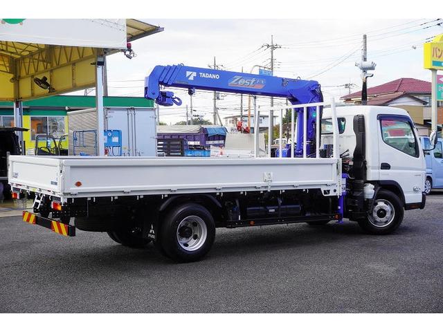 キャンター ワイド超ロング 4段クレーン 3.3トン積 タダノ ラジコン 積載3300kg フックイン 2.93t吊 バックカメラ 左電格ミラー LEDヘッドライト フォグランプ スマートキー 衝突軽減ブレーキ 車線逸脱警報 5速MT(7枚目)