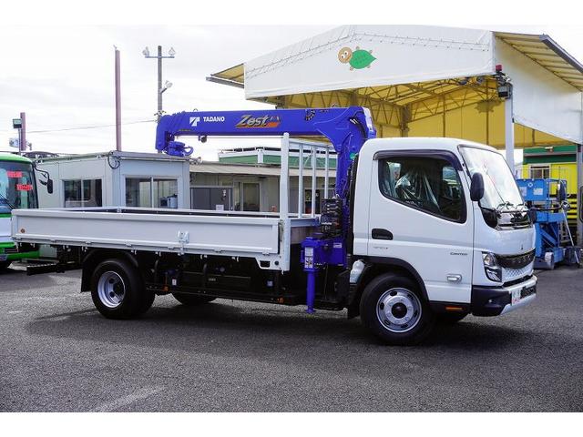 キャンター ワイド超ロング 4段クレーン 3.3トン積 タダノ ラジコン 積載3300kg フックイン 2.93t吊 バックカメラ 左電格ミラー LEDヘッドライト フォグランプ スマートキー 衝突軽減ブレーキ 車線逸脱警報 5速MT(8枚目)