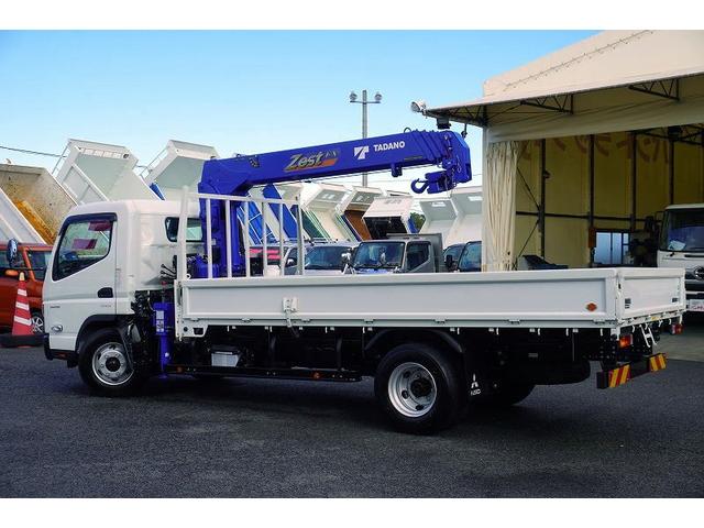 キャンター ワイド超ロング 4段クレーン 3.3トン積 タダノ ラジコン 積載3300kg フックイン 2.93t吊 バックカメラ 左電格ミラー LEDヘッドライト フォグランプ スマートキー 衝突軽減ブレーキ 車線逸脱警報 5速MT(9枚目)