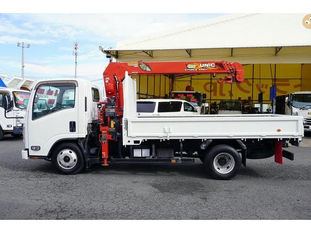 エルフトラック 標準ロング 4段クレーン 3トン積 ラジコン 2.93t吊 積載3000kg 古河ユニック製 フックイン セイコーラック 床フック3対 鳥居上部金網張り 左電格ミラー 坂道発進補助 ETC フォグランプ 6速MT(5枚目)