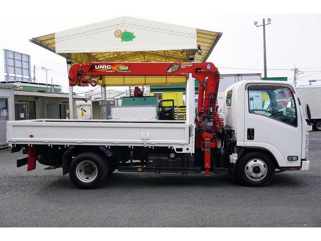 エルフトラック 標準ロング 4段クレーン 3トン積 ラジコン 2.93t吊 積載3000kg 古河ユニック製 フックイン セイコーラック 床フック3対 鳥居上部金網張り 左電格ミラー 坂道発進補助 ETC フォグランプ 6速MT(6枚目)