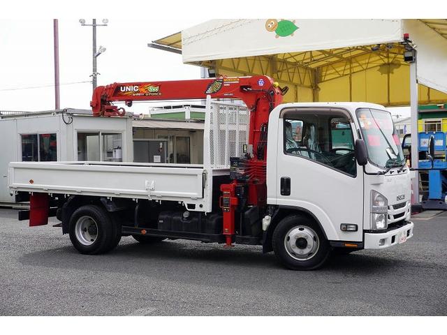 エルフトラック 標準ロング 4段クレーン 3トン積 ラジコン 2.93t吊 積載3000kg 古河ユニック製 フックイン セイコーラック 床フック3対 鳥居上部金網張り 左電格ミラー 坂道発進補助 ETC フォグランプ 6速MT(7枚目)