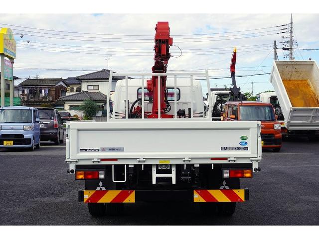 キャンター ワイドロング 4段クレーン 3トン積 ラジコン 2.93t吊 積載3000kg 古河ユニック製 フックイン バックカメラ 左電格ミラー LEDヘッドライト フォグランプ スマートキー 衝突軽減ブレーキ 車線逸脱警報 5速MT(7枚目)