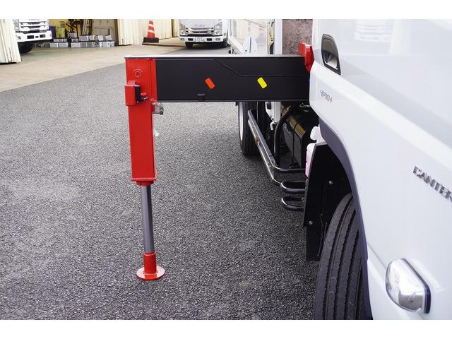 キャンター ワイドロング 4段クレーン 3トン積 ラジコン 2.93t吊 積載3000kg 古河ユニック製 フックイン バックカメラ 左電格ミラー LEDヘッドライト フォグランプ スマートキー 衝突軽減ブレーキ 車線逸脱警報 5速MT(42枚目)