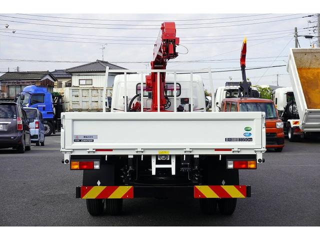 キャンター ワイド超ロング 4段クレーン 3.35トン積 ラジコン 積載3350kg 古河ユニック製 フックイン 2.93t吊 セイコーラック バックカメラ LEDヘッドライト LEDフォグランプ 左電格ミラー スマートキー 衝突軽減ブレーキ 車線逸脱警報 5速MT(4枚目)