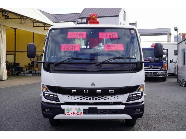 キャンター ワイド超ロング 4段クレーン 3.35トン積 ラジコン 積載3350kg 古河ユニック製 フックイン 2.93t吊 セイコーラック バックカメラ LEDヘッドライト LEDフォグランプ 左電格ミラー スマートキー 衝突軽減ブレーキ 車線逸脱警報 5速MT(5枚目)