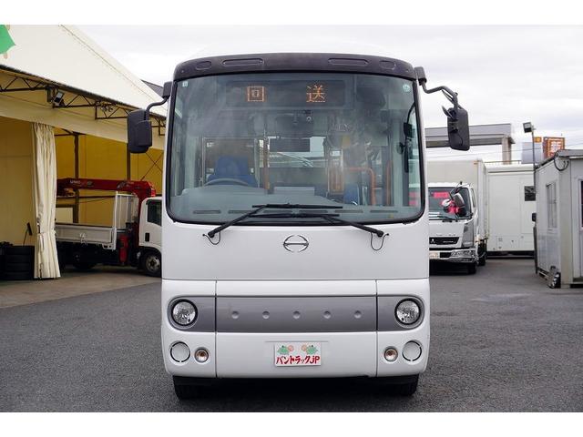 ポンチョ ショート　路線バス　２７人乗り　１３座席　立ち席有　自動ドア　１ドア　ノンステップ　総輪エアサス　荷物スペース　ビニールシートカバー　電光掲示板　バックカメラ　フォグランプ　ＡＴ　プレヒーター（2枚目）