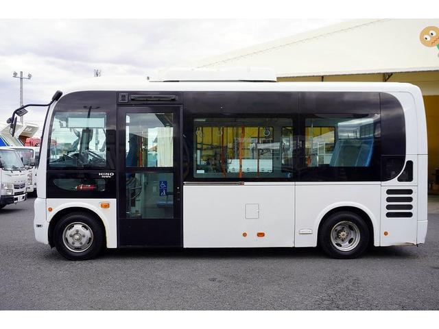 ポンチョ ショート　路線バス　２７人乗り　１３座席　立ち席有　自動ドア　１ドア　ノンステップ　総輪エアサス　荷物スペース　ビニールシートカバー　電光掲示板　バックカメラ　フォグランプ　ＡＴ　プレヒーター（4枚目）