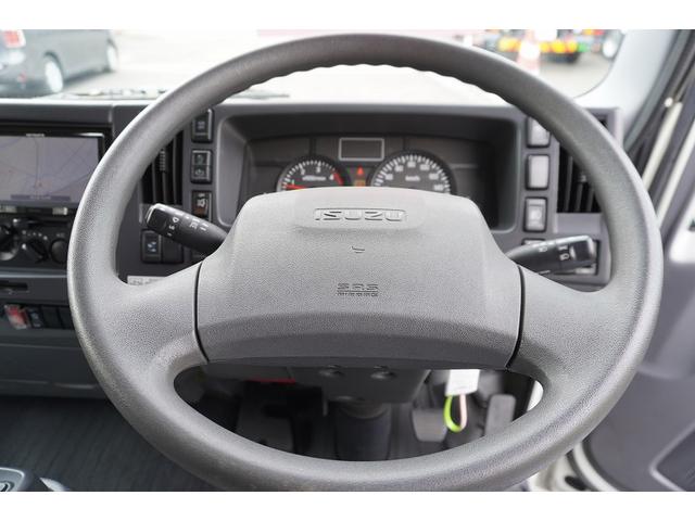 エルフトラック ワイドロング アルミバン サイドドア 跳上パワーゲート 積載3500kg ラッシング3段 左電格ミラー バックカメラ ナビ ETC フォグランプ 日本フルハーフ製 AT リフト 3.5トン(17枚目)