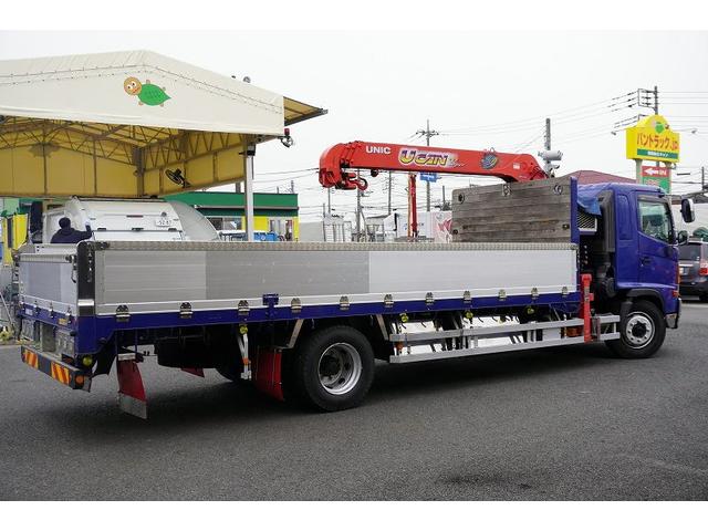 ヒノレンジャー 増トン ベッド 4段クレーン 7.1トン積 6m長 ラジコン 標準幅 積載7100kg 古河ユニック製 アルミブロック フックイン 2.93t吊 差違いアウトリガー 角足 セイコーラック アオリ上部プロテクター 鳥居板張り工具入れ 坂道発進補助 メッキ(7枚目)
