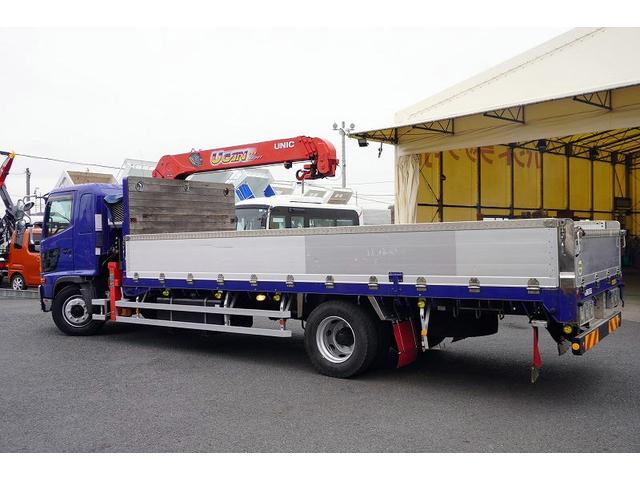 ヒノレンジャー 増トン ベッド 4段クレーン 7.1トン積 6m長 ラジコン 標準幅 積載7100kg 古河ユニック製 アルミブロック フックイン 2.93t吊 差違いアウトリガー 角足 セイコーラック アオリ上部プロテクター 鳥居板張り工具入れ 坂道発進補助 メッキ(9枚目)