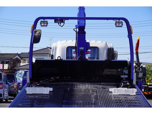 フォワード 増トン　標準幅　ベッド　３段クレーン　セーフティーローダー　ＡＴ車　タダノ製　車載専用　ラジコン　フックイン　２．９３ｔ吊　ウインチ　アオリ無し　床フック　荷台シマ板張り　坂道発進補助　左電動格納ミラー　社外ナビ　バックカメラ　アルミホイール（33枚目）