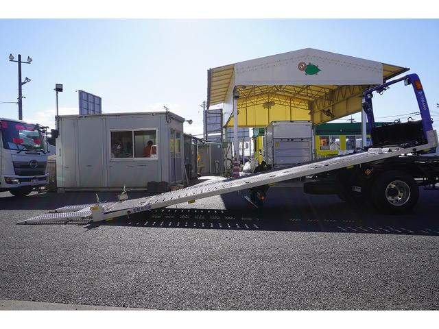 フォワード 増トン　標準幅　ベッド　３段クレーン　セーフティーローダー　ＡＴ車　タダノ製　車載専用　ラジコン　フックイン　２．９３ｔ吊　ウインチ　アオリ無し　床フック　荷台シマ板張り　坂道発進補助　左電動格納ミラー　社外ナビ　バックカメラ　アルミホイール（42枚目）