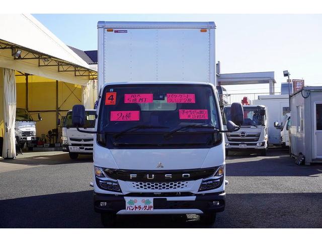 キャンター １０尺　アルミバン　２トン積　垂直パワーゲート　５速ＭＴ　積載２０００ｋｇ　リア観音扉　リフト　ラッシング２段　左電格ミラー　坂道発進補助　バックカメラ　ＥＴＣ　ＬＥＤヘッドライト　フォグ　スマートキー　衝突軽減ブレーキ　ショート　車両総重量４９８５ｋｇ（5枚目）