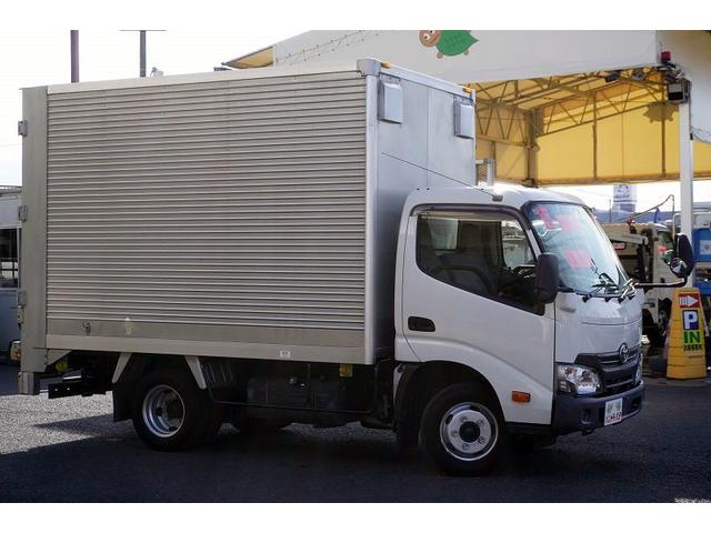 ダイナトラック 10尺 アルミバン 2トン積 サイドドア パワーゲート AT 積載2000kg リア観音扉 ラッシング1段 壁面フック バックカメラ ETC ナビ ワンセグTV 左電格ミラー 衝突軽減ブレーキ 車線逸脱警報 トヨタ車体製 スライドリフト ショート 標準幅(7枚目)