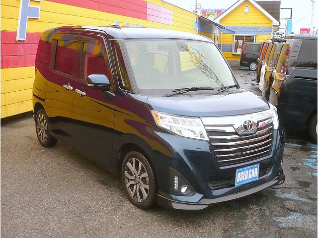 ルーミー カスタムG-T 純正SDナビ ワンセグTV 全方位カメラ CD再生 Bluetooth電話&音楽 ETC スマートキー 両側自動ドア クルーズコントロール LEDヘッドライト I-STOP 衝突軽減ブレーキ(3枚目)