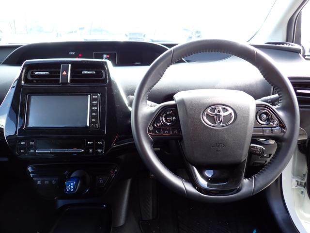 プリウス Aツーリングセレクション 後期型 モデリスタフルエアロ 純正メモリーナビTV Bluetooth Bカメラ スマートキー クルコン トヨタセーフティーセンス レザーシート シートヒーター LEDライト 純正AW(18枚目)