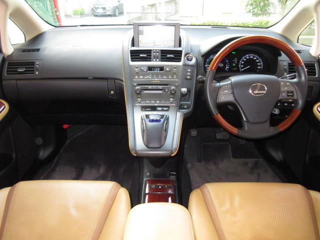HS250h バージョンI 純正HDDナビ地デジBカメラ茶本革電動暖冷シートPCS/HUD/レーダークルーズ電動Rシェイド純正18AW(5枚目)