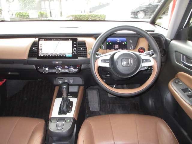 フィット e:HEVリュクス 純正9型ナビ地デジBカメラ前後ドラレコ茶半革電動暖シートHONDAセンシングCMBS/LKAS/追従クルーズ純正16AW(43枚目)