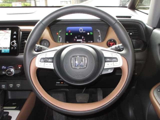 フィット e:HEVリュクス 純正9型ナビ地デジBカメラ前後ドラレコ茶半革電動暖シートHONDAセンシングCMBS/LKAS/追従クルーズ純正16AW(59枚目)