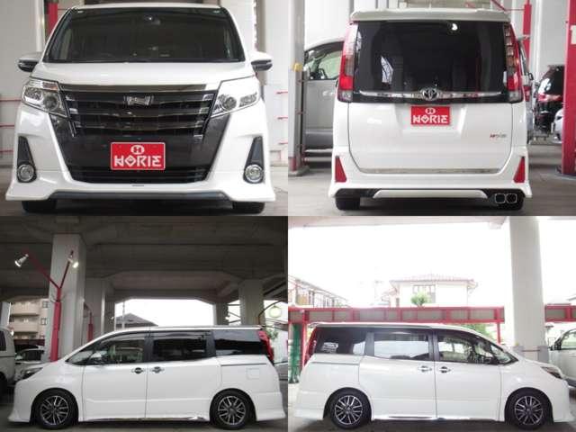 ノア Si ダブルバイビー 1オナALPINEナビSD録音フルセグS/BカメラETC両側電動ドア革巻ステア PCS/LDA/AHB付LED フォグI-STOP クルコン A格納ウインカミラー TRDエアロTANABEサス純正AW(37枚目)