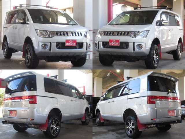 デリカＤ：５ シャモニー　１オナ　純正ＳＤナビ　ＦＳＢカメラ　地デジ　両側電動ドア　電動暖シート　ＨＩＤ　フォグ　ＥＴＣ　スマＫｅｙ　クルコン　ＭＫＷ１６ＡＷ／オールテレンタイヤ　ＪＡＯＳマッドフラップ　ＧＡＮＡＤＯＲマフラー（42枚目）