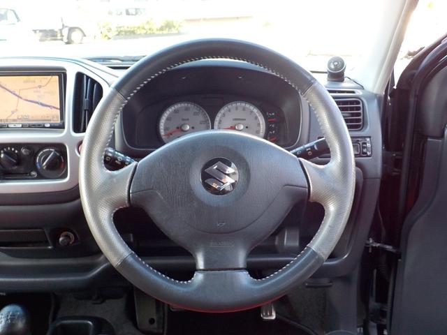 Keiワークス ベースグレード 5速マニュアル 4WD ターボ 社外HDDナビ シートヒーター 純正レカロシート 純正アルミ 純正エアロ ルーフスポイラー ワンセグTV 革巻きステア フォグライト ドアバイザー キーレス 電格ミラー(27枚目)