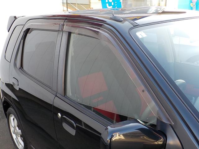 Keiワークス ベースグレード 5速マニュアル 4WD ターボ 社外HDDナビ シートヒーター 純正レカロシート 純正アルミ 純正エアロ ルーフスポイラー ワンセグTV 革巻きステア フォグライト ドアバイザー キーレス 電格ミラー(30枚目)