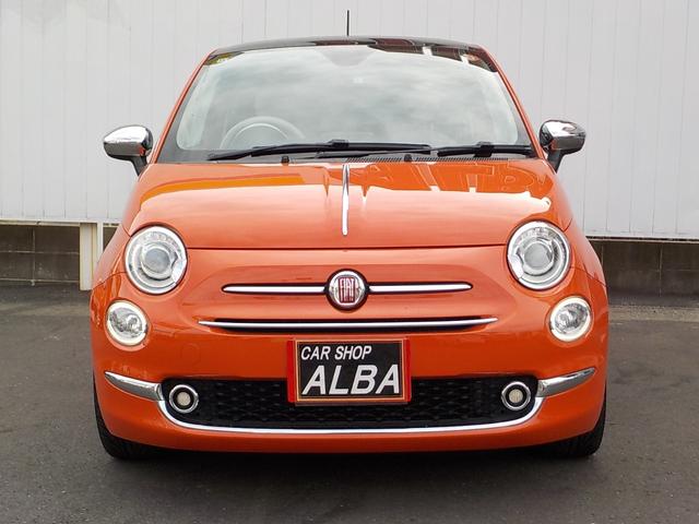 500 アニベルサリオ 限定車 ガラスルーフ 純正アルミ HID ETC フォグ ディスプレイオーディオ 革巻きステア アイドリングストップ MTモード ECOモード CITYモード キーレス メッキミラー オートエアコン(3枚目)