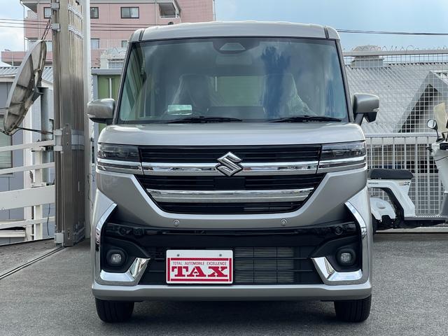 スペーシアカスタム ハイブリッドＸＳターボ　ハイブリッドＸＳターボ（４名）届出済み未使用車　両側電動スライドドア　衝突被害軽減システム　Ｆ＆Ｒクリアランスソナー　ＬＥＤヘッドライト　オートライト　スマートキー　運転席・助手席シートヒーター（6枚目）
